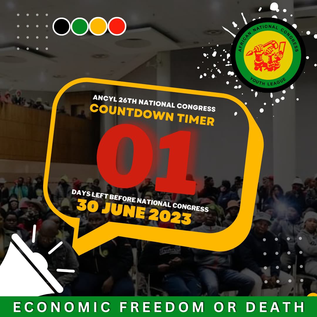 Good morning delegates! 

1 day to go!

#RoadToThe26thNationalCongress
#RoadToCongress
#EconomicFreedomOrDeath