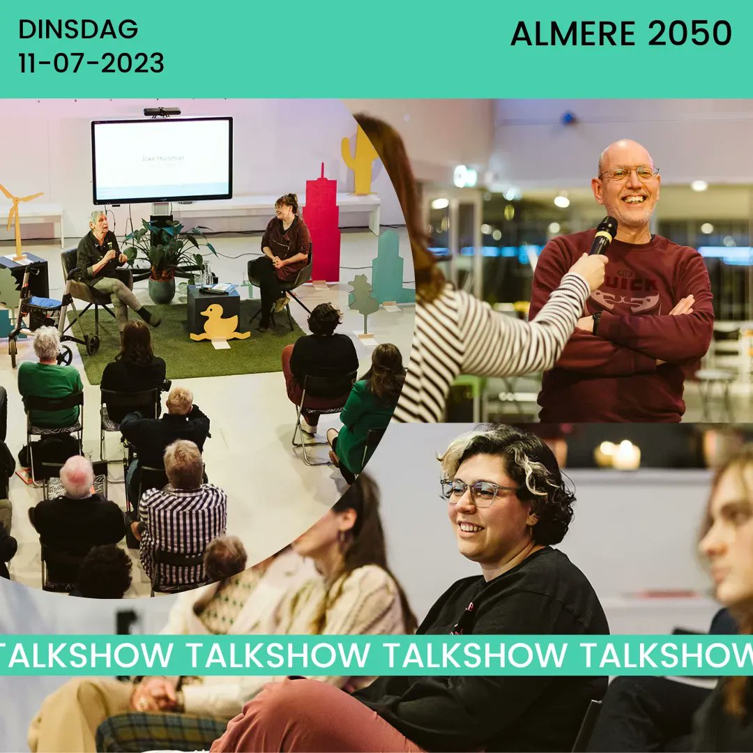 Ontdek de toekomst van Almere en praat mee tijdens de Talkshow Almere 2050. We willen graag jouw ideeën horen over de veranderingen in onze stad. Op dinsdag 11 juli ->💥🏙️ buff.ly/3Nu6Rzl