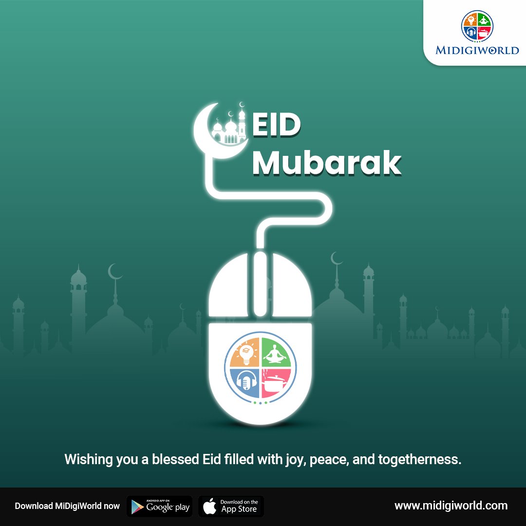 Eid Mubarak!
May this Eid be a time of reflection, gratitude, and renewal.
Sending warm wishes to you and your loved ones.

#MDW #business #entrepreneur #marketin #EidMubarak2023 #EidWishes #businessowner #marketingdigital #mindset #MidigiWorld