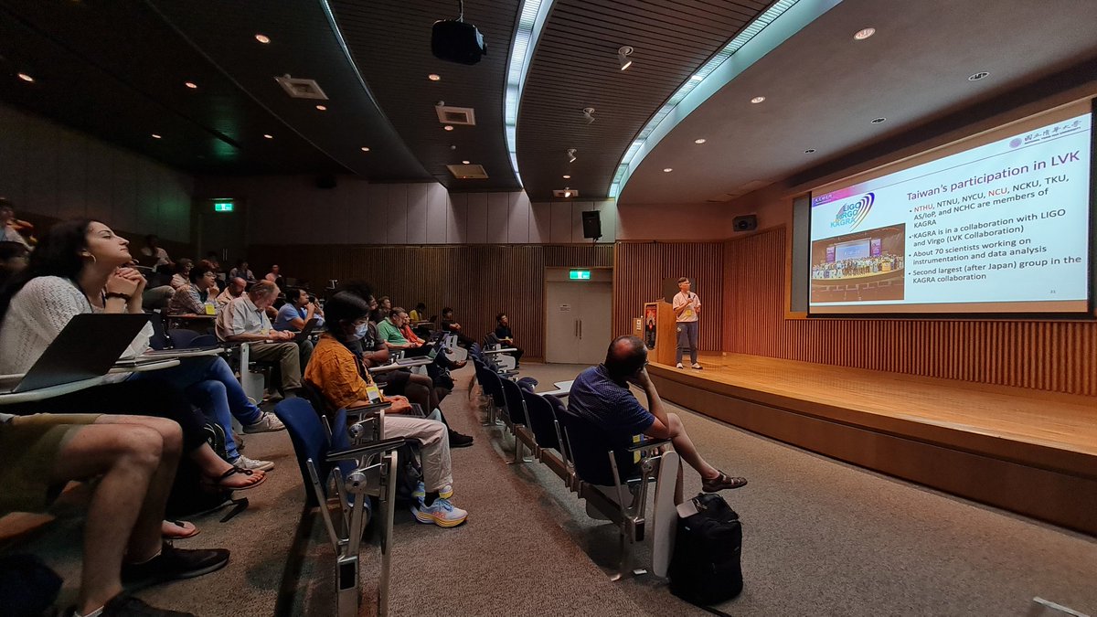ehtelescope's tweet photo. Prof Albert Kong from National Tsing Hua University is our guest speaker at the 2023 EHT Collaboration Meeting in Taichung, speaking to us about gravitational waves and Taiwan's contributions to black hole research and multi-wavelength astronomy! https://t.co/4NwnNLWkM8