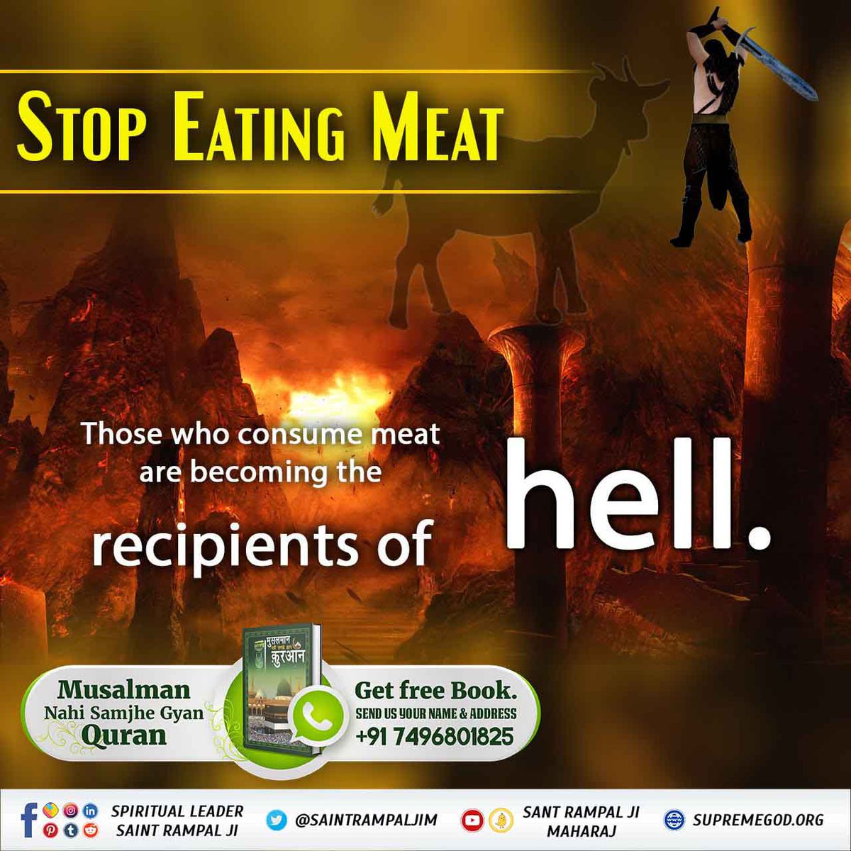 Hazrat Muhammad never ate meat.

#भगवानको_आत्मालाई_नमार