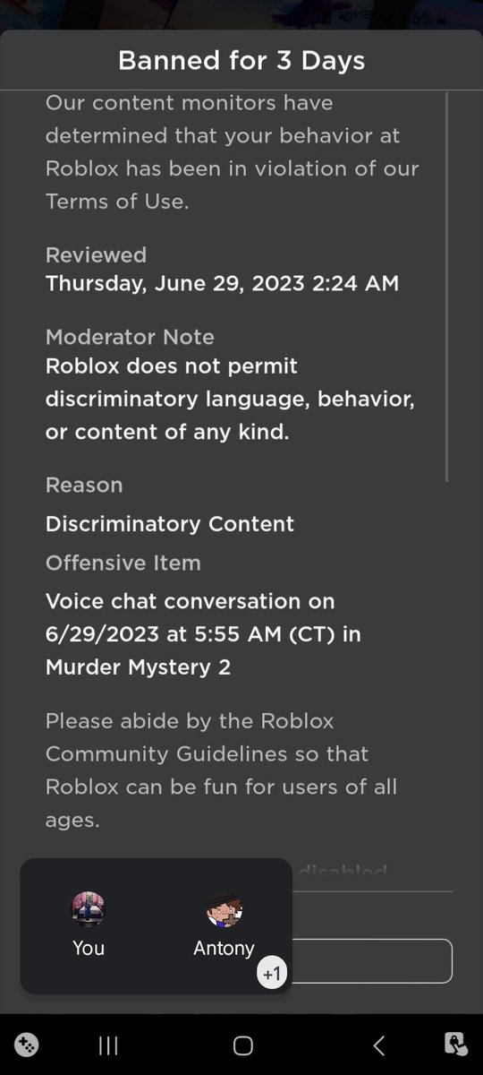 ashrobbin's tweet photo. @Roblox  you guys are homophobic ‼️‼️‼️ https://t.co/7pMA41VHGs