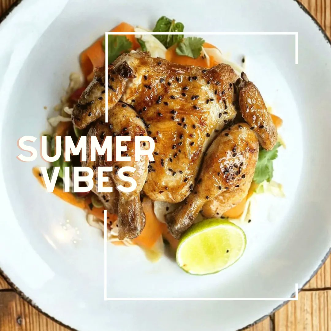 Szechwan pepper brined poussin complete with Asian salad and lemon soy vinaigrette…perfect dish for a Summer evening 🧡

Open Friday &amp; Saturday night &amp; Bottomless Brunch on Saturday afternoons 🤩

To book a table or view our menus please visit us online:
buff.ly/2TLGr0e