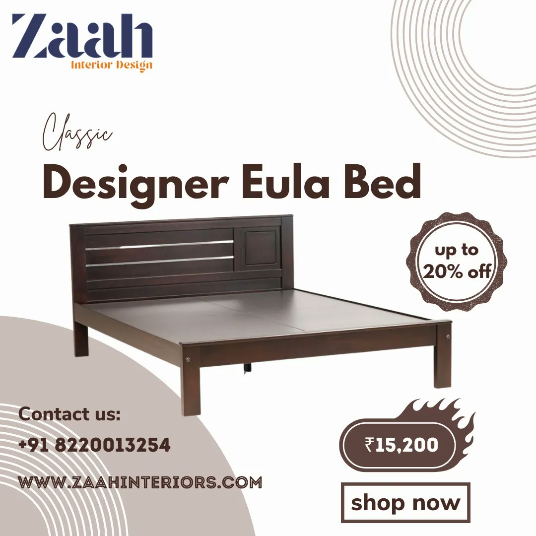 Trending Modern Designer Eula Bed 

Visit our website: buff.ly/3FUFfAs

#ZaahInteriors #EulaBed #ModernDesign #InteriorDecor #BedroomInspiration #TrendingDesign #LuxuryLiving #ContemporaryStyle #HomeDecor #InteriorDesign #BedroomGoals #SleekDesign