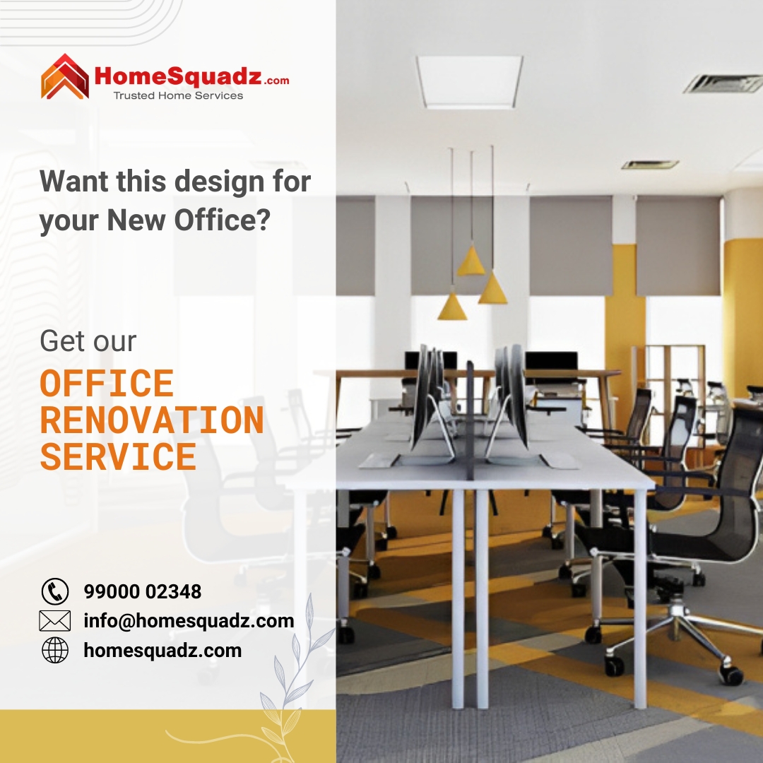 Book our Services Today. 
99000 02348
#Homesqaudz #Office #Business    #professional #services #Bangalore #india #renovation #remodel #design #officedesign #OfficeRenovation #Officeremodel #interiordesign #interiordecor #architecture #woodwork #tilework #CeilingWork #modernoffice