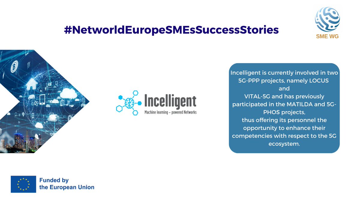 SME_WG_NwEurope's tweet photo. 📢 Discover the #NetworldEuropeSMEsSuccessStories! Today we meet @Incelligent.
Learn more ➡ https://t.co/naV80D3Ujv
#SMEs #NetworldEurope #Startups https://t.co/GZbCclaXEq