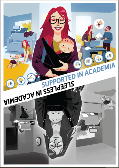 📢With Sleepless in Academia Project, a #supportive #work environment for new #academic #parents is what we ask for. #Policies and provisions should: 1. Become more uniform and open 2. Account for career stages 3: Focus on supporting teams @UniUtrecht by @UYA_Utrecht