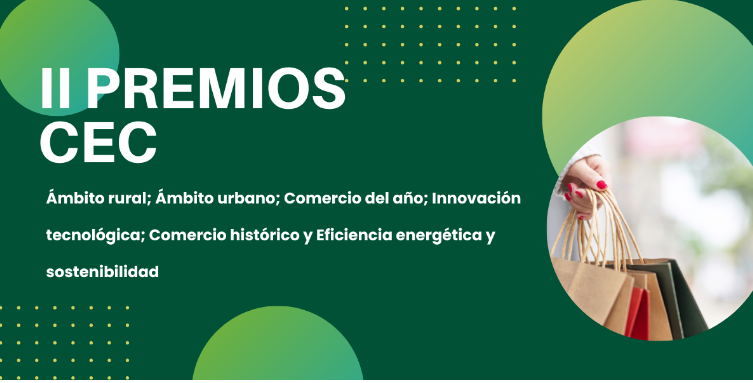 CEC_Comercio's tweet photo. 🏆¡Abierto el plazo para participar en los II #PremiosCEC de Comercio!  Presenta tu candidatura a través de un breve formulario y cuéntanos en qué destaca tu comercio ¡Mucha suerte! 🔗 https://t.co/kKPXYhcFY4 https://t.co/weHwANSjFu