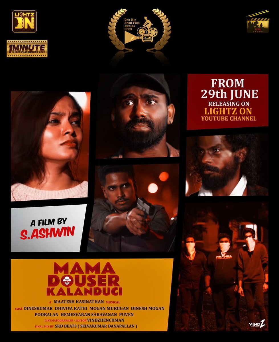 renflixmedia's tweet photo. It’s international time ❤️
#MamaDouserKalanduci short film has been selected as one of the finalist in Lightz On one minute Short film contest !
It will be released on #LightzOn YouTube channel from today 29th June 2023 at
7.30pm 🇲🇾 time & 5pm 🇮🇳 time https://t.co/RAce3ESyUg