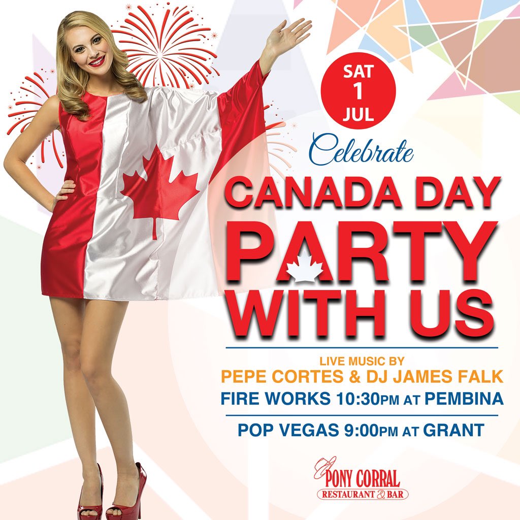 Celebrate Canada Day with us 🇨🇦
Fireworks 10:30pm at #ponycorralpier7 💥 

#canadaday #ponycorral