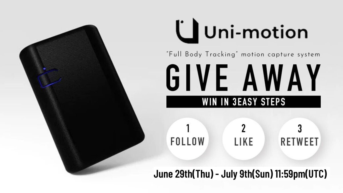 unimotionen's tweet photo. 🎉 Win a Uni-Motion! Launch Giveaway 🚀

Celebrating our international launch, we're giving away a Uni-Motion to lucky 3 winners drawn from our followers who RT this post!

☑️ How to Enter:
1️⃣ Follow us @unimotionen
2️⃣ Like &amp; RT this post

🗓️ Deadline: 7/9, 23:59 UTC https://t.co/z9C4S4VBcE