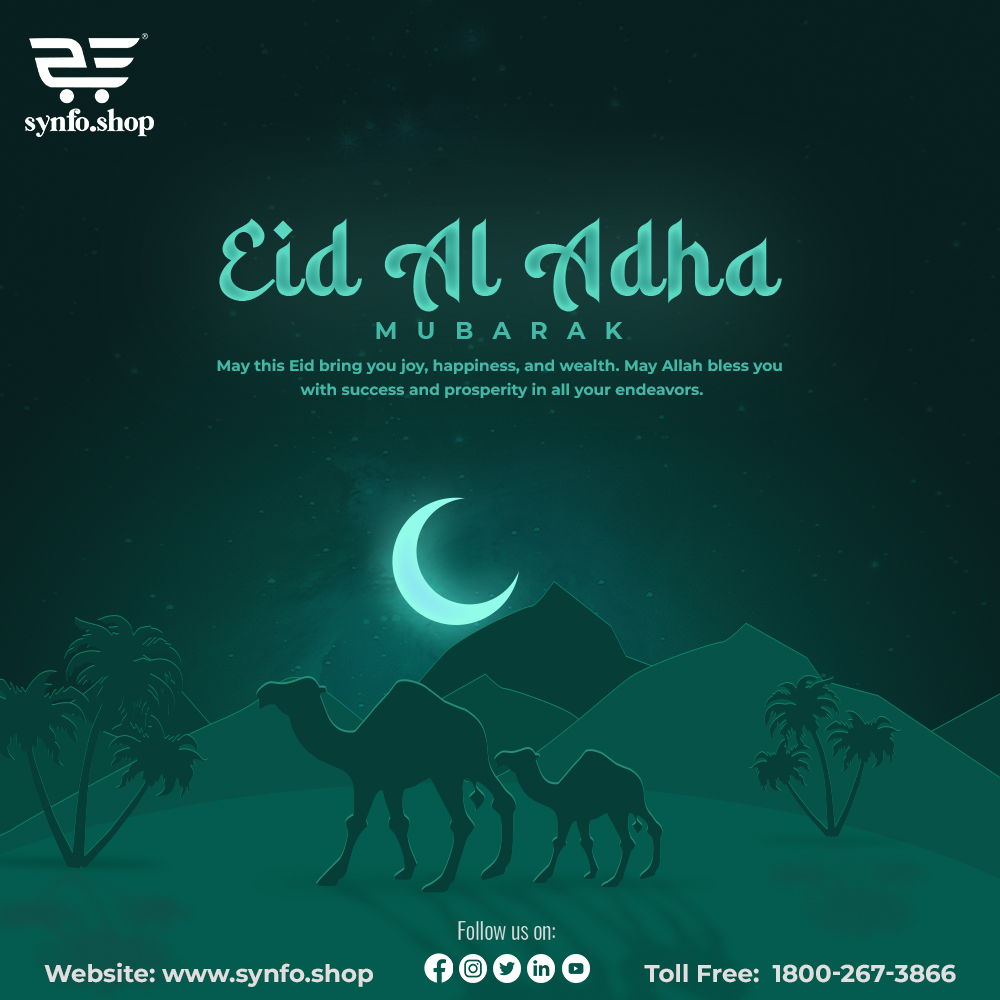 SynfoShop's tweet photo. May the spirit of Eid bring you joy, love, and success in all your endeavors. Wishing you a blessed Eid Al-Adha!

Visit: https://t.co/iShQLBR8ne

#synfoshop #b2bportal #ITNetworkingProducts #EidAlAdha2023 #EidAlAdhaMubarak #EidMubarak #BlessedEid #EidBlessings #EidTogetherness https://t.co/GOLEq92BMH