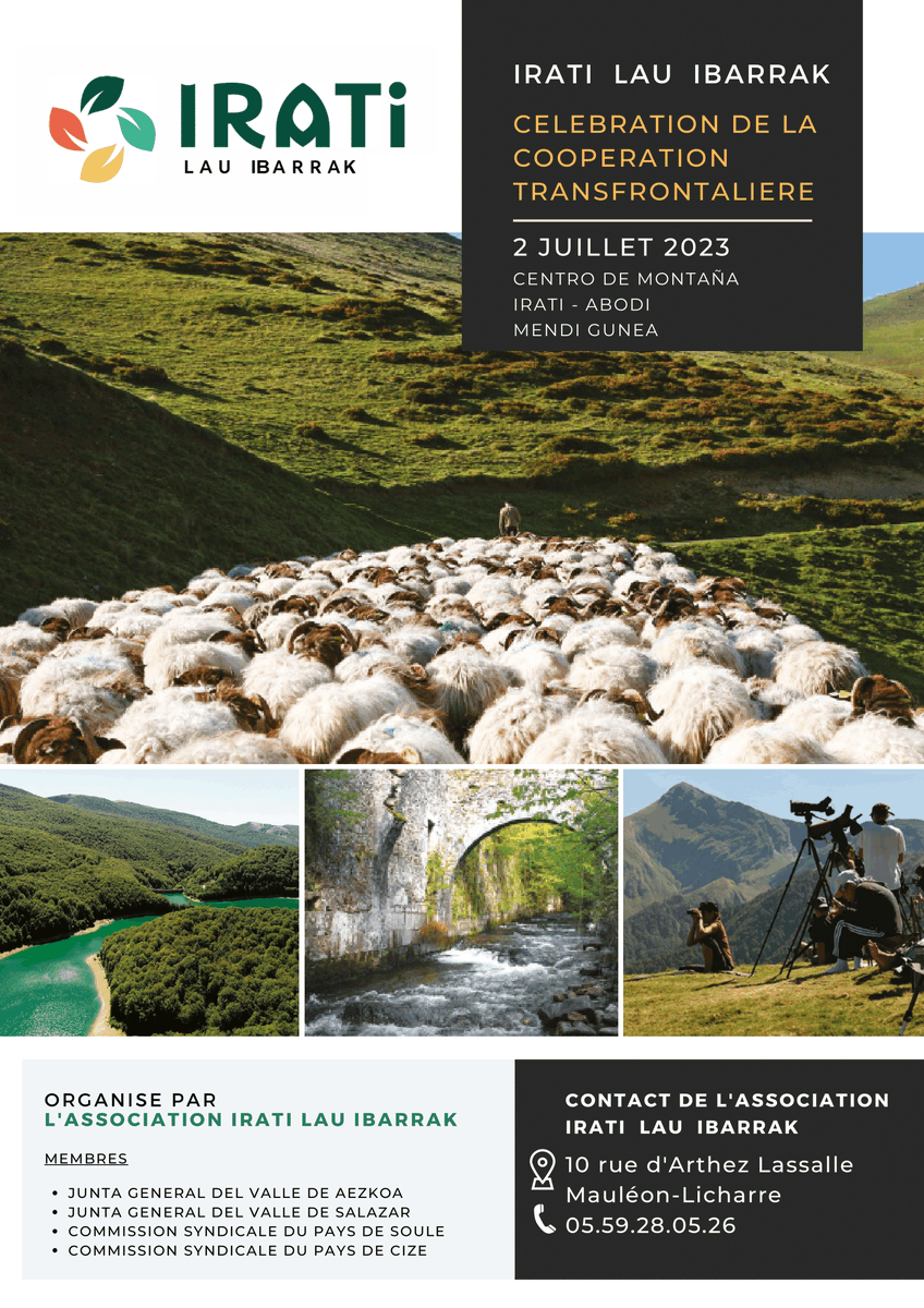 IratiBizia's tweet photo. L’Association Irati Lau Ibarrak célébrera la première Fête de l’Irati le 2 juillet. Cette journée est le fruit la collaboration transfrontalière entre les vallées d’Aezkoa et de Salazar, le Pays de Soule et le Pays de Cize.
#irati #iratilauibarrak #salazar #aezkoa #soule #cize https://t.co/W7tdh4XgYH
