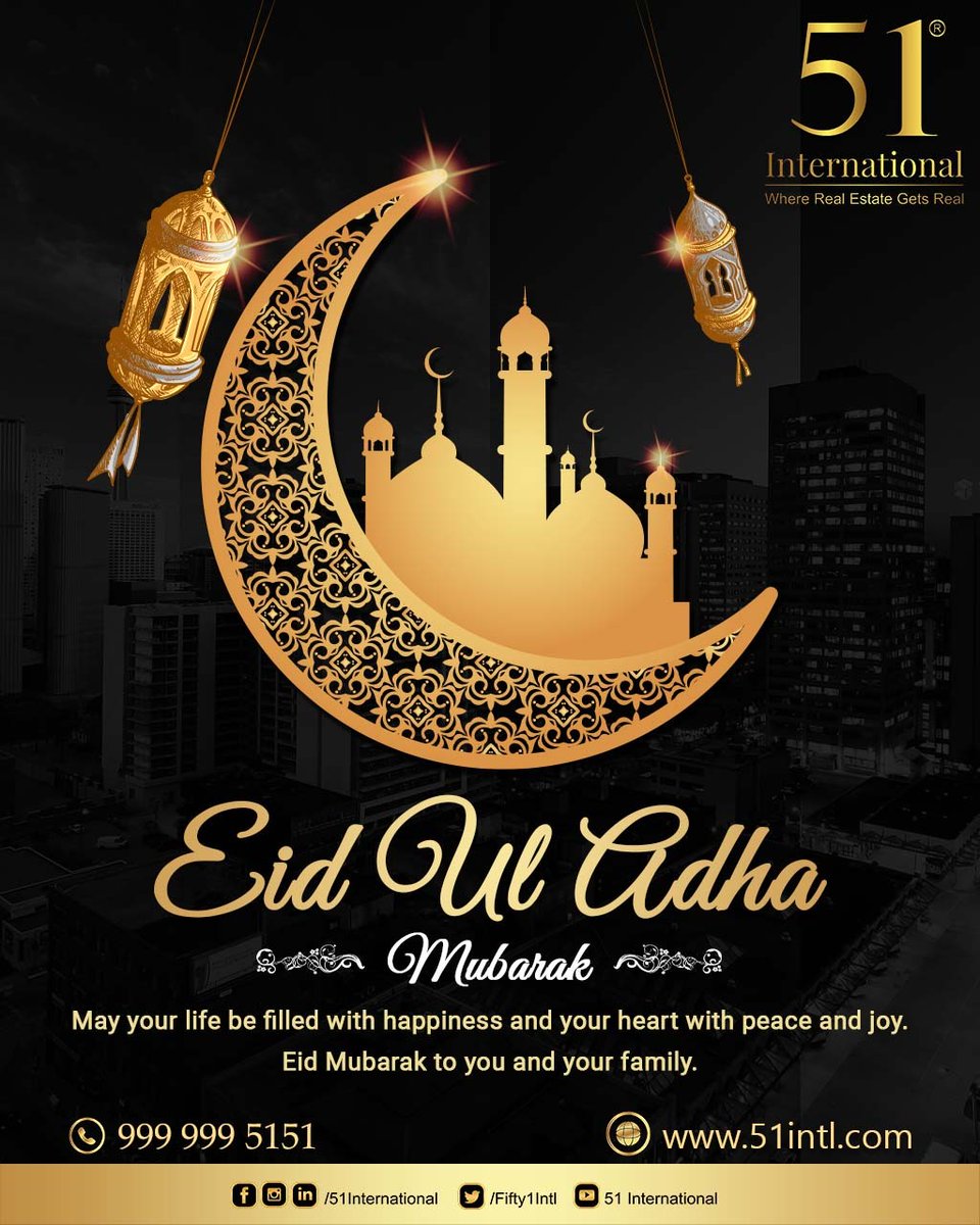 Fifty1Intl's tweet photo. Wishing you all a very happy and prosperous Eid-ul-adha to everyone 

#51international #WhereRealEstateGetsReal #Eid https://t.co/lNrIIruBmI