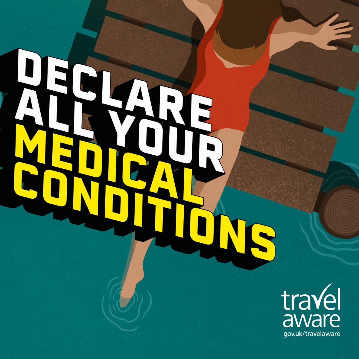 Planning your summer holiday abroad? Travel insurance is a holiday essential. Make sure you declare any pre-existing medical conditions – don’t risk your policy becoming invalid and a big bill if things go wrong. Find out more 👉 ow.ly/9RuF50OZsic #TravelAware