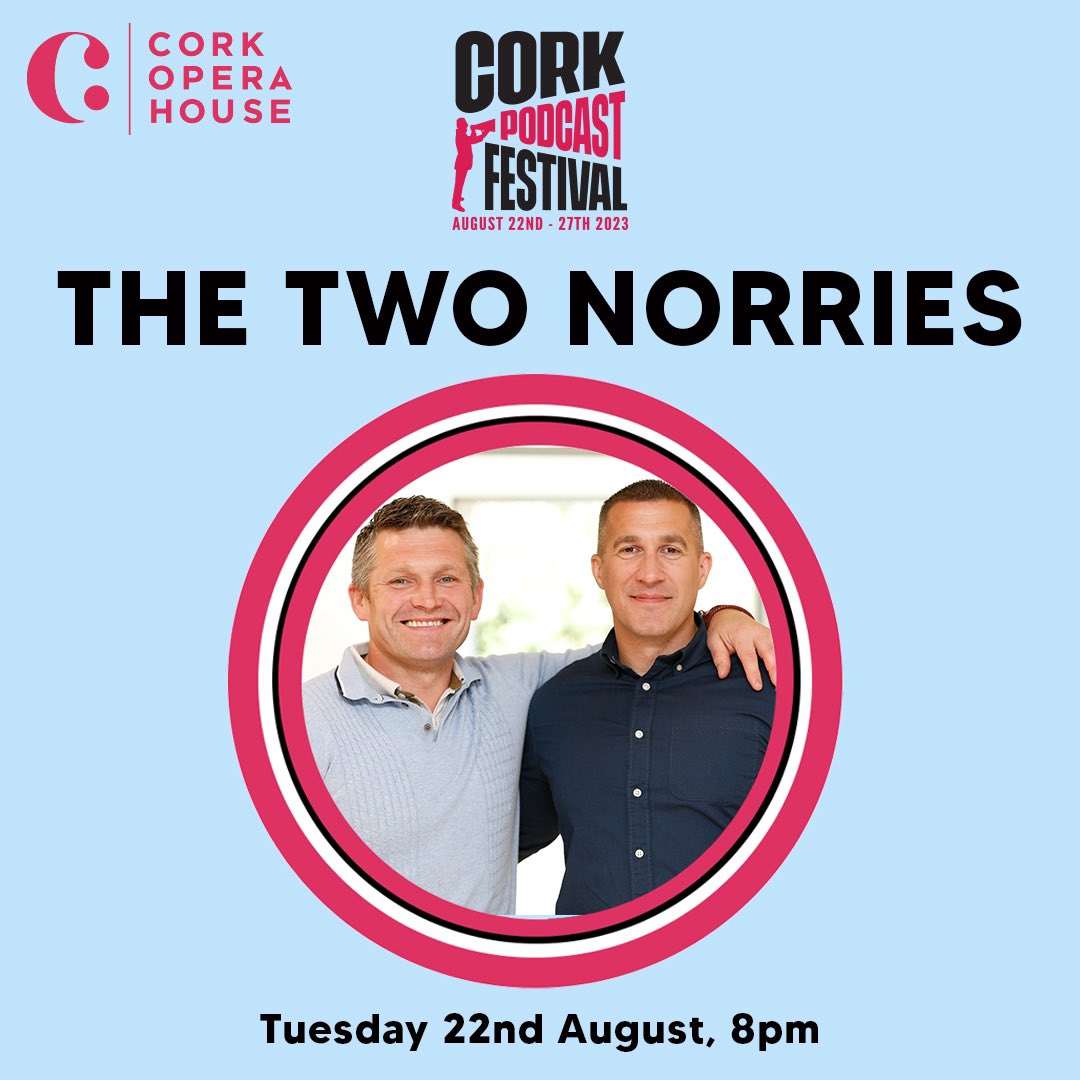 CorkPodcastFest's tweet photo. 🎙️ The podcasts you love are LIVE in Cork this August 22-27th • Tickets are selling fast! 🌟 See all shows and get yours now now at https://t.co/0Wgv6wB7MZ https://t.co/JEohsQD9rI