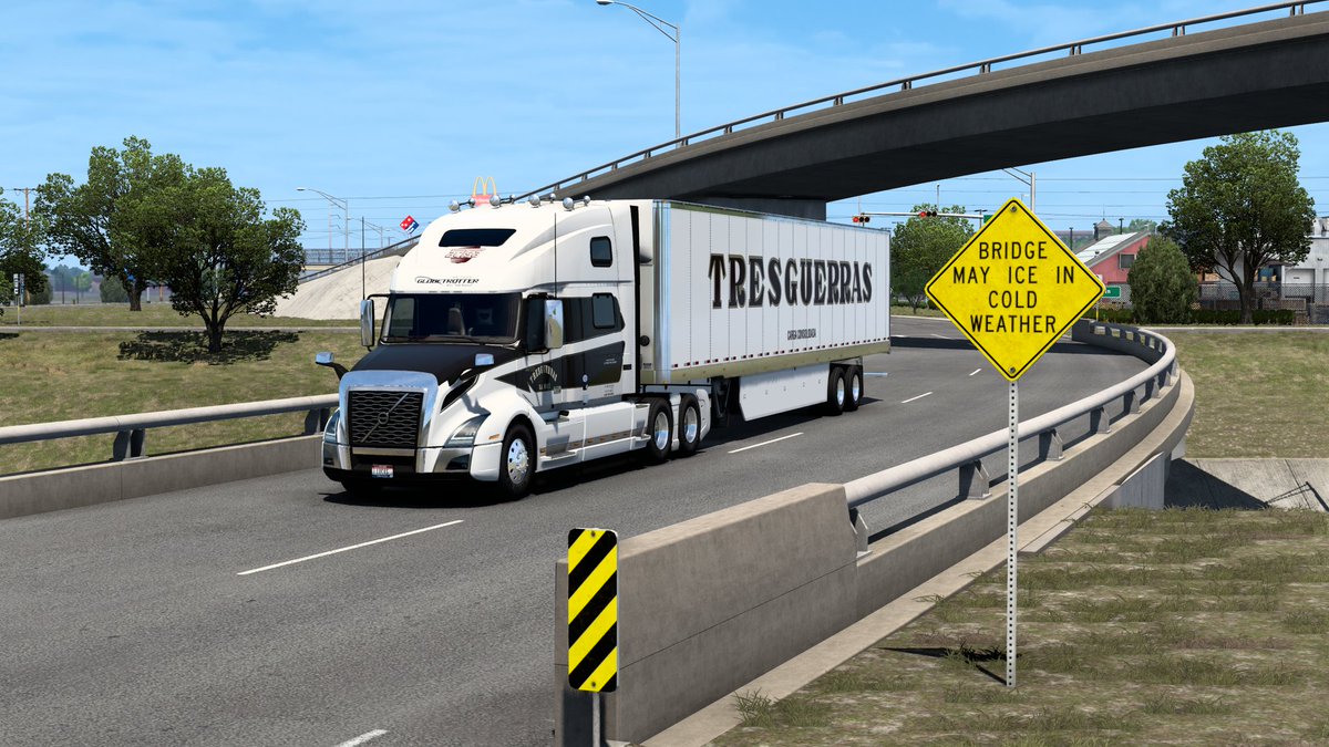 lucaspajak's tweet image. Bridge may ice in cold weather 🥶
@VolvoTrucksNA 
#VolvoVNL 
@SCSsoftware 
#ATS
#7YearsofATS 
#BestCommunityEver