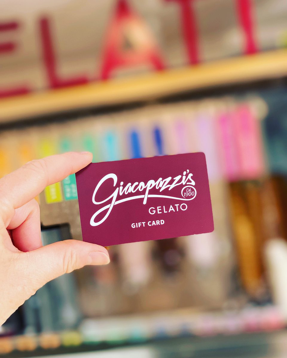 Our new Gift Cards are here! ❤️ They can be made up to any amount and used to sit in or to takeaway from our parlour…give the gift of gelato! #giftideas #birthdaypresent #saythankyou #happyanniversary #specialoccasion #graduationgift #giftcards #giacopazzisgelato
