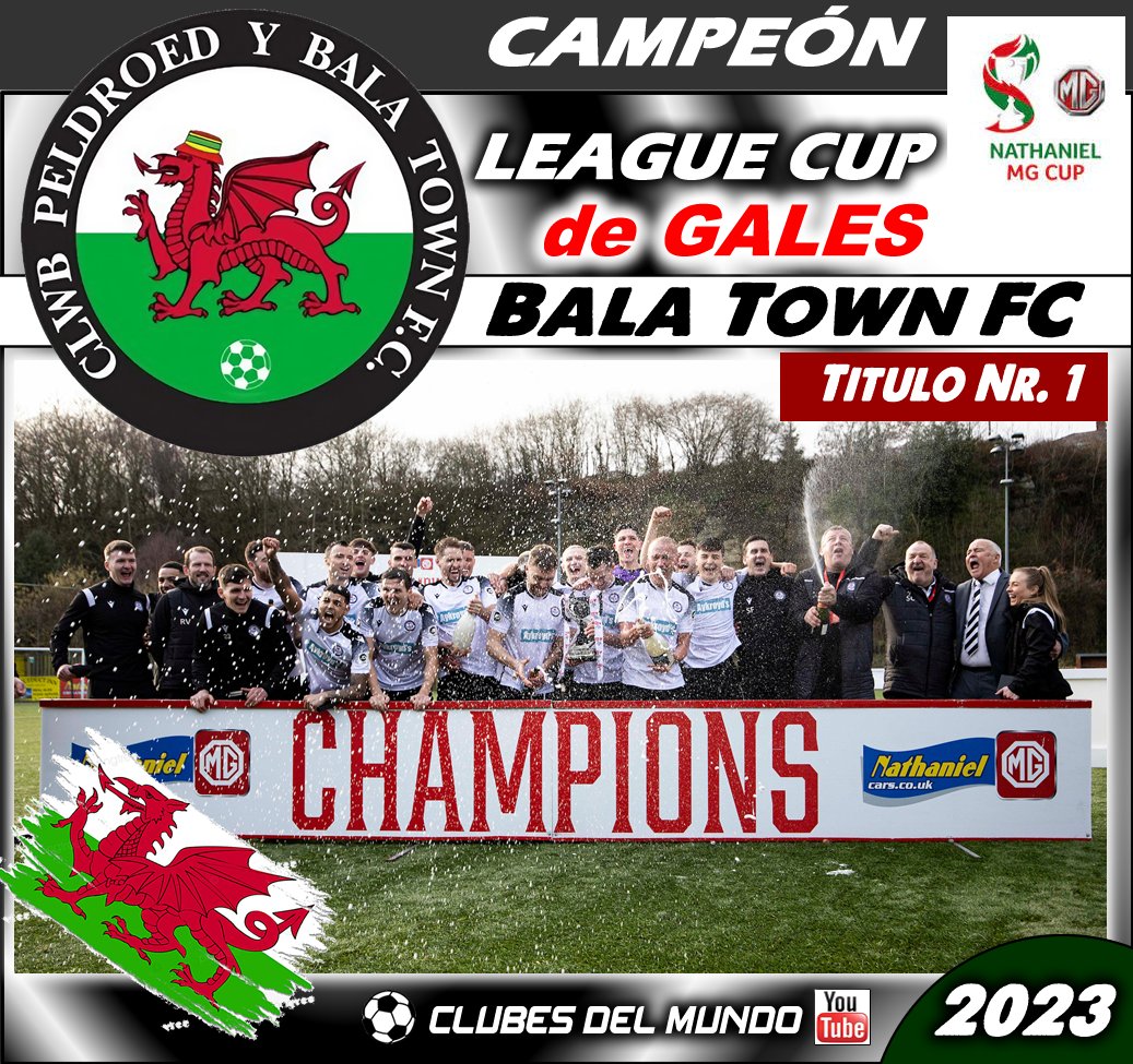 ClubsDelMundo's tweet photo. El BALA TOWN FC conquista su primera LEAGUE CUP de GALES. Congratulations Lakesiders. #BalaTownFC #BalaTown #Wales #Galed #NathanielMGCup #Bala
@BalaTownFC https://t.co/vikkcgHaZQ