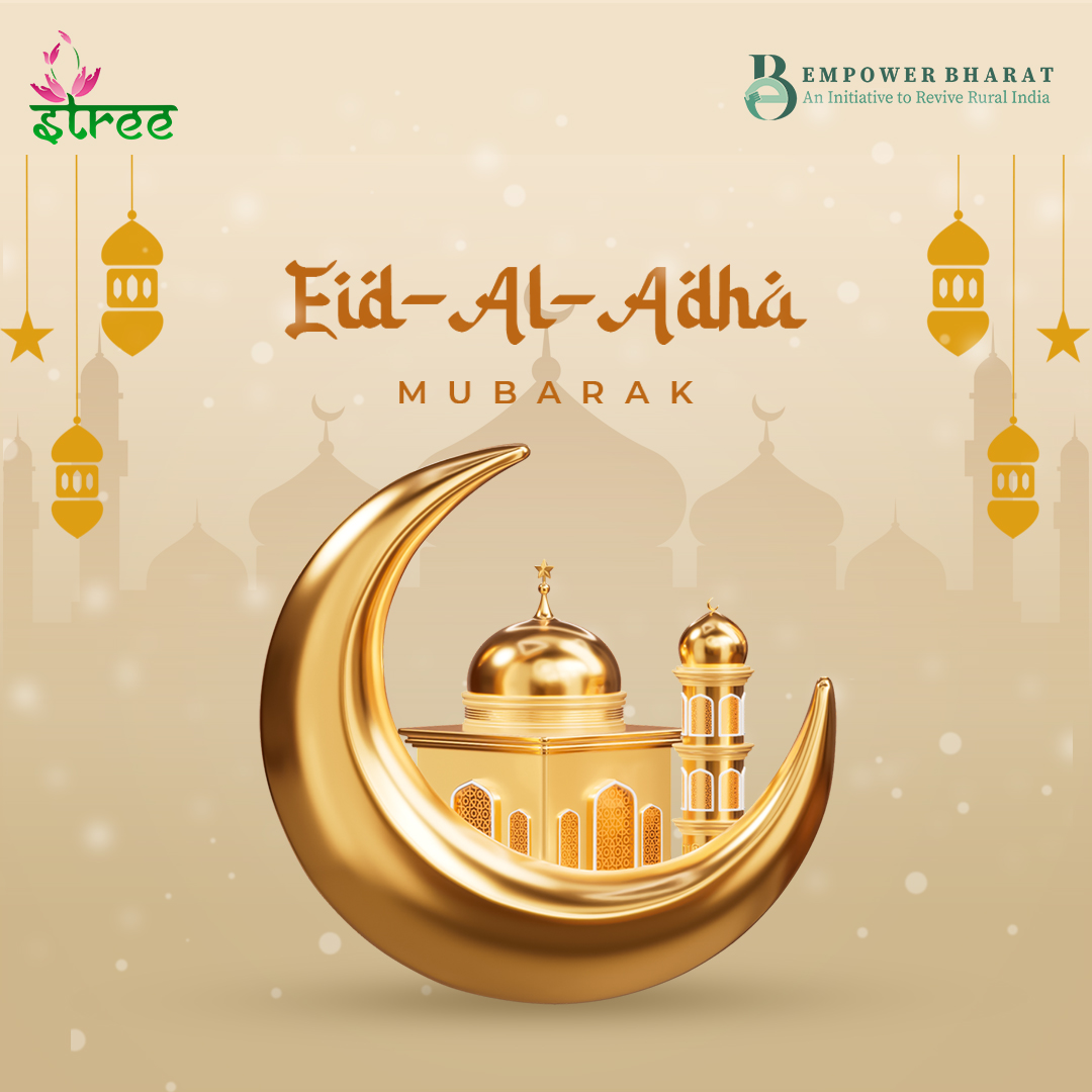 StreeSafety's tweet photo. May this joyous occasion of Eid-Ul-Adha bring happiness to everyone! 𝙀𝙞𝙙 𝙈𝙪𝙗𝙖𝙧𝙖𝙠! 🌙
#EidMubarak #EmpowerBharat #STREESafety @BharatEmpower @JobuwantAlert https://t.co/36A0kI7Cgq