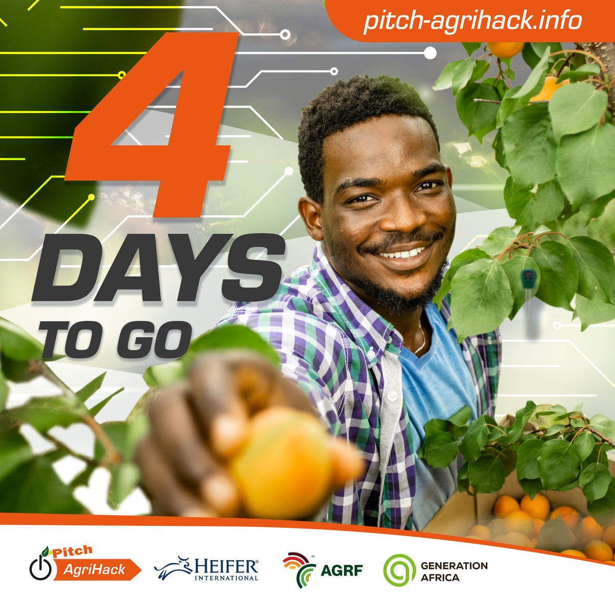GoGettazAfrica's tweet photo. 🌱 Are you using tech advancements to empower smallholder farmers and revolutionize agriculture?

Only 4 DAYS left to submit your entry for @PitchAgriHack 2023. Don't miss out!

Apply at: https://t.co/04e7PpH5PH
🏁 3 July 2023

#AgTech4EVA
@Heifer  @AGRA_Africa  @TheAGRF https://t.co/gtix86xRox