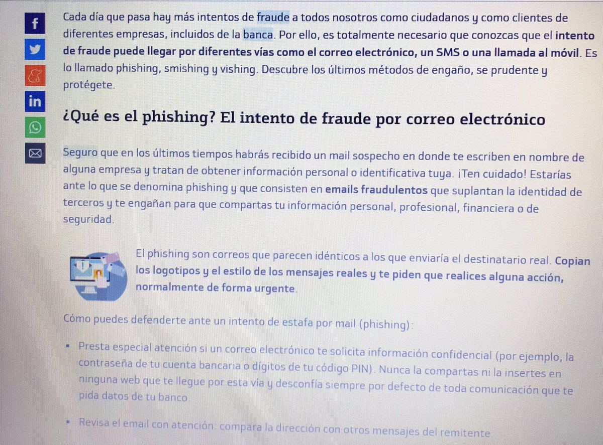 inigoladronm's tweet photo. Cada vez + frecuentes (me alegro) comunicaciones así. #Concienciacion en #ciberfraude y #ciberseguridad! 👍🏻👏🏻 #IngenieriaSocial #fraude #ciberestafa #phishing #smshing #vhishing #ciberestafas #timos #factorhumano #privacidad #typosquatting  #cybersquatting #bankinter @Bankinter https://t.co/vmlquAtoSf