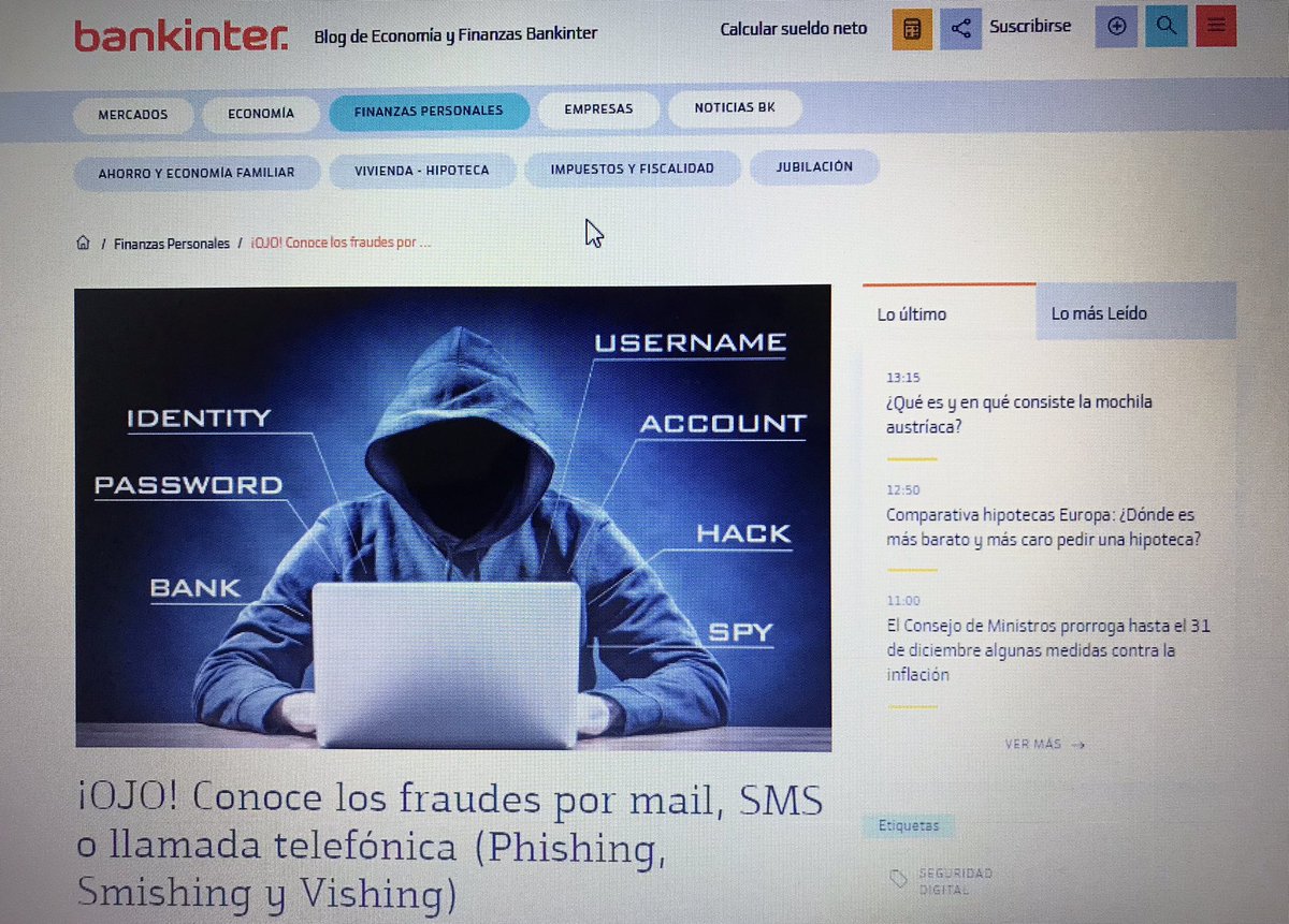 inigoladronm's tweet photo. Cada vez + frecuentes (me alegro) comunicaciones así. #Concienciacion en #ciberfraude y #ciberseguridad! 👍🏻👏🏻 #IngenieriaSocial #fraude #ciberestafa #phishing #smshing #vhishing #ciberestafas #timos #factorhumano #privacidad #typosquatting  #cybersquatting #bankinter @Bankinter https://t.co/vmlquAtoSf