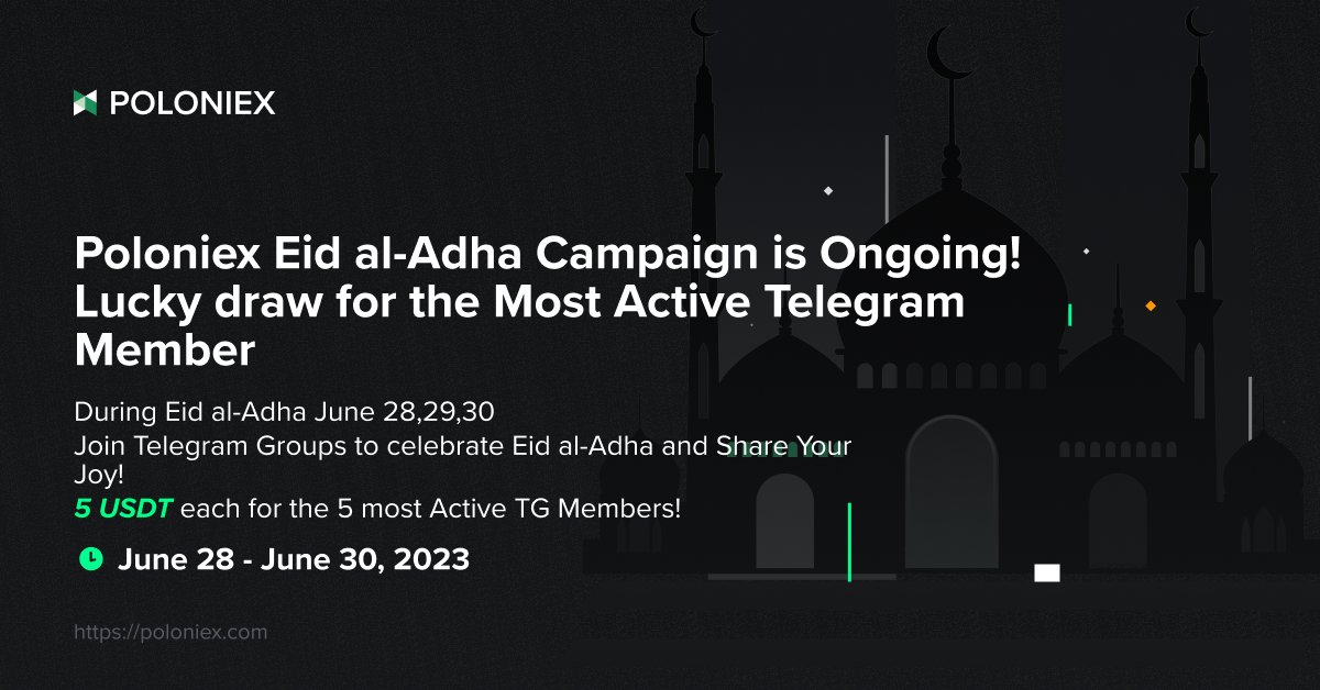 🎁Lucky draw for the Most Active Telegram Member Reward!

😍Participate in the TG celebration, Share your story of Eid al-Adha

🥳5 lucky members Will Get 5 USDT Each!

Fill out the form: forms.gle/H1yADyFzh6Zuy6…

⏰Only on June 28, 29, 30!

🌛Share Your Joy with Us!