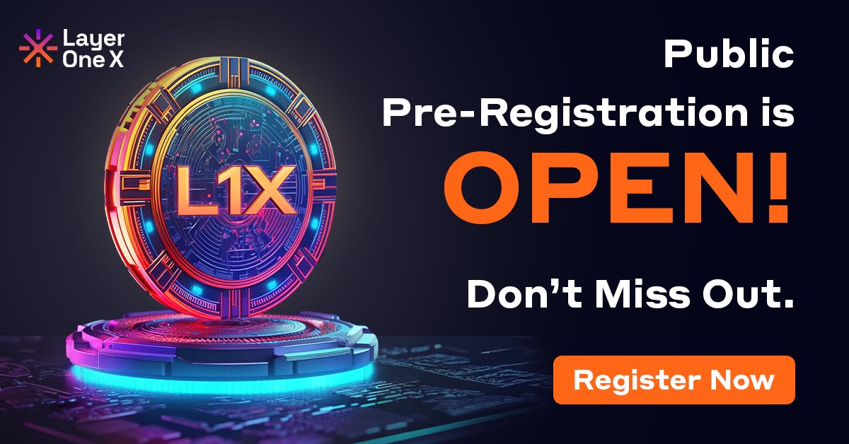 🚀 Exciting news! 🎉 Layer One X Public Sale registration is now open! 🔥 Our gaming technology offers seamless interoperability across ANY chain, unlocking greater potential for web3 games. 🎮 #Blockchain #Interoperability #GamingRevolution #LayerOneX 🚀
hubs.la/Q01WcCk40