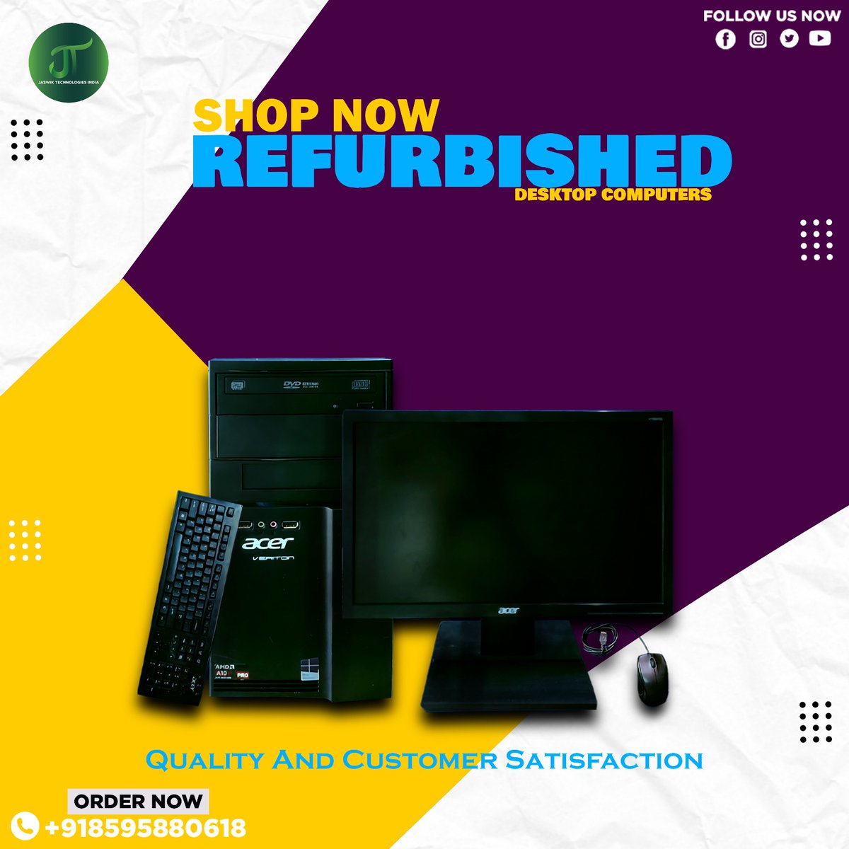 'Upgrade Your Workspace: Discover High-Quality Refurbished Computers and Desktops for Sale!' @jaswiktech
!
!
#jaswiktechnologysolutions #BumperSale #digitalmarketing #digitalsales #digital #computersonsale #desktop #student #onlinesale #bulkbuying #BulkComputers #ComputerSales