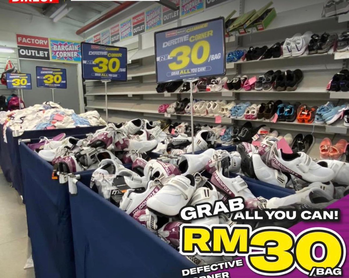 MalaysianFoods's tweet photo. Sports Planet tengah menggila buat clearkan stock RM30 sahaja!!!

Yang mana tengah mencari barang sukan, kasut sukan, badminton, kasut jogging, barangan futsal boleh la ke sini Sport Planet, The Mines . Banyak kasut berjenama hanya RM30 je wehh!

Sport Planet Shopee
🛒https://t.co/cBtJH8yUEw

🔥 𝐒𝐮𝐩𝐞𝐫 𝐁𝐢𝐠 Jualan Jenama Sukan 
📆 Tempoh Promosi: 29 Jun - 9 Julai 
📍 Lokasi: 🏢 The Mines Shopping Mall