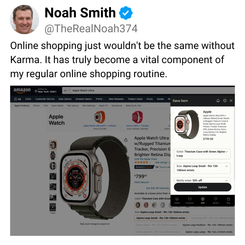 karma_shopping's tweet photo. This Amazon shopping hack is like Prime Day on steroids