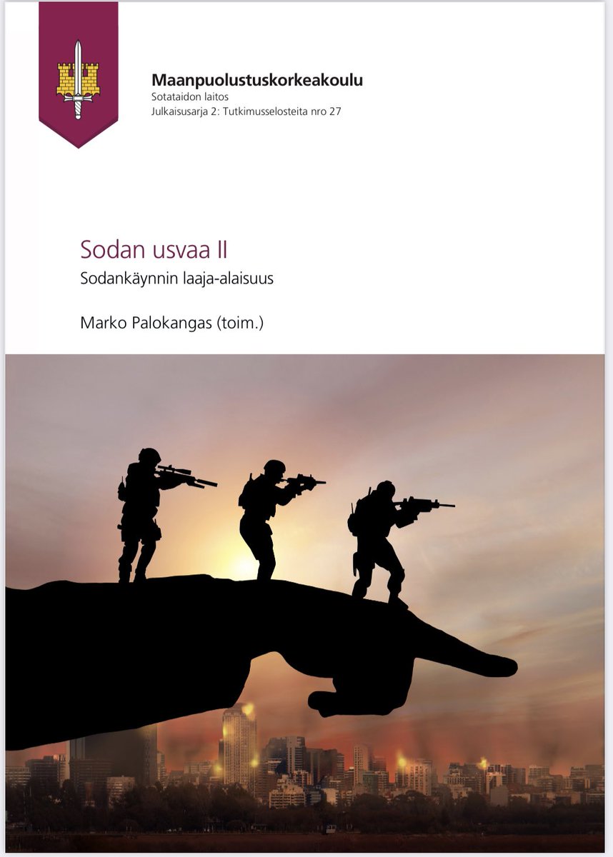 Uusin teoksemme on julkaistu: Sodan usvaa II - Sodankäynnin laaja-laisuus on ladattavissa ja luettavissa. 

maanpuolustuskorkeakoulu.fi/-/sodan-usvaa-…

urn.fi/URN:ISBN:978-9…

#tutkimus <a href="/mpkkfi/">Maanpuolustuskorkeakoulu</a>