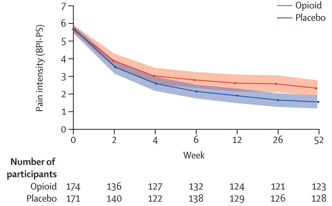 #Opioids should not be recommended for acute non-specific low back or neck #pain ➡️No significant difference in pain severity compared with placebo ➡️Might cause worse outcomes even after short-term use ➡️Risk of #opioid misuse long-term 👉🏽thelancet.com/journals/lance… via @TheLancet