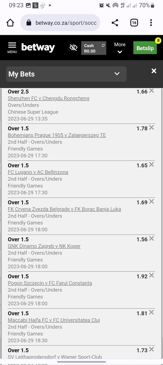 RizzeyHendrix's tweet image. I just placed a bet with Betway. Tap here to copy my bet or search for this booking code in the Multi Bet betslip X51098021 betway.co.za/bookabet/X5109… 80 odds.