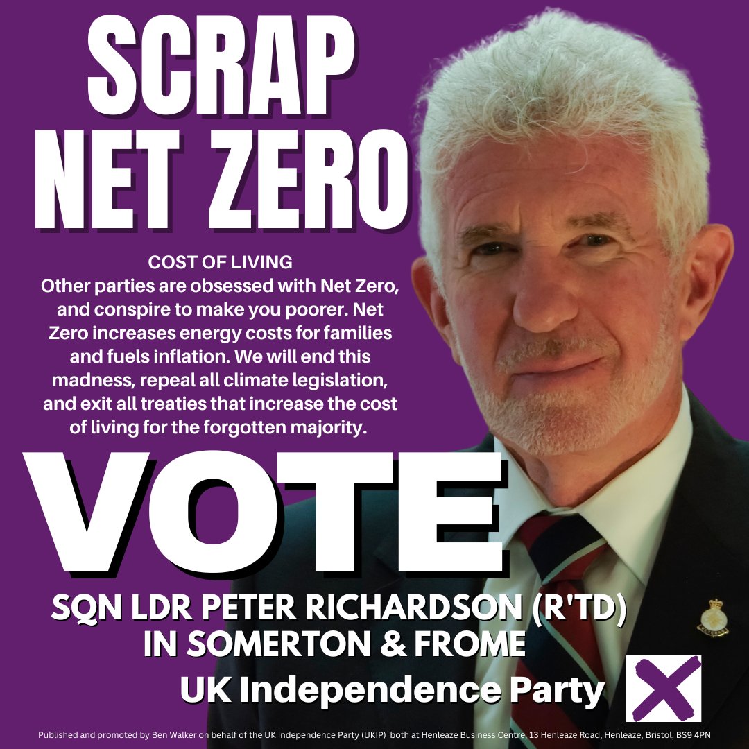 Tired of the same old, same old BS from the Blues, Reds and Yellow-belly parties? 

Make your vote count in #Somerset. Vote purple for People not Politics. #VoteUKIP in the by election in #SomertonAndFrome 

#UKIP 
#SomertonandFromebyelection 

Follow @UkipPeter80383