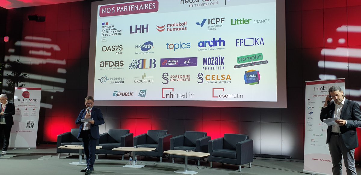 exclusiverh's tweet photo. Merci à tous nos partenaires #ThinkRH2023 pour proposer une journée denses en tables rondes et ateliers #rh #ia #emploi https://t.co/f5qZe4Bkaz