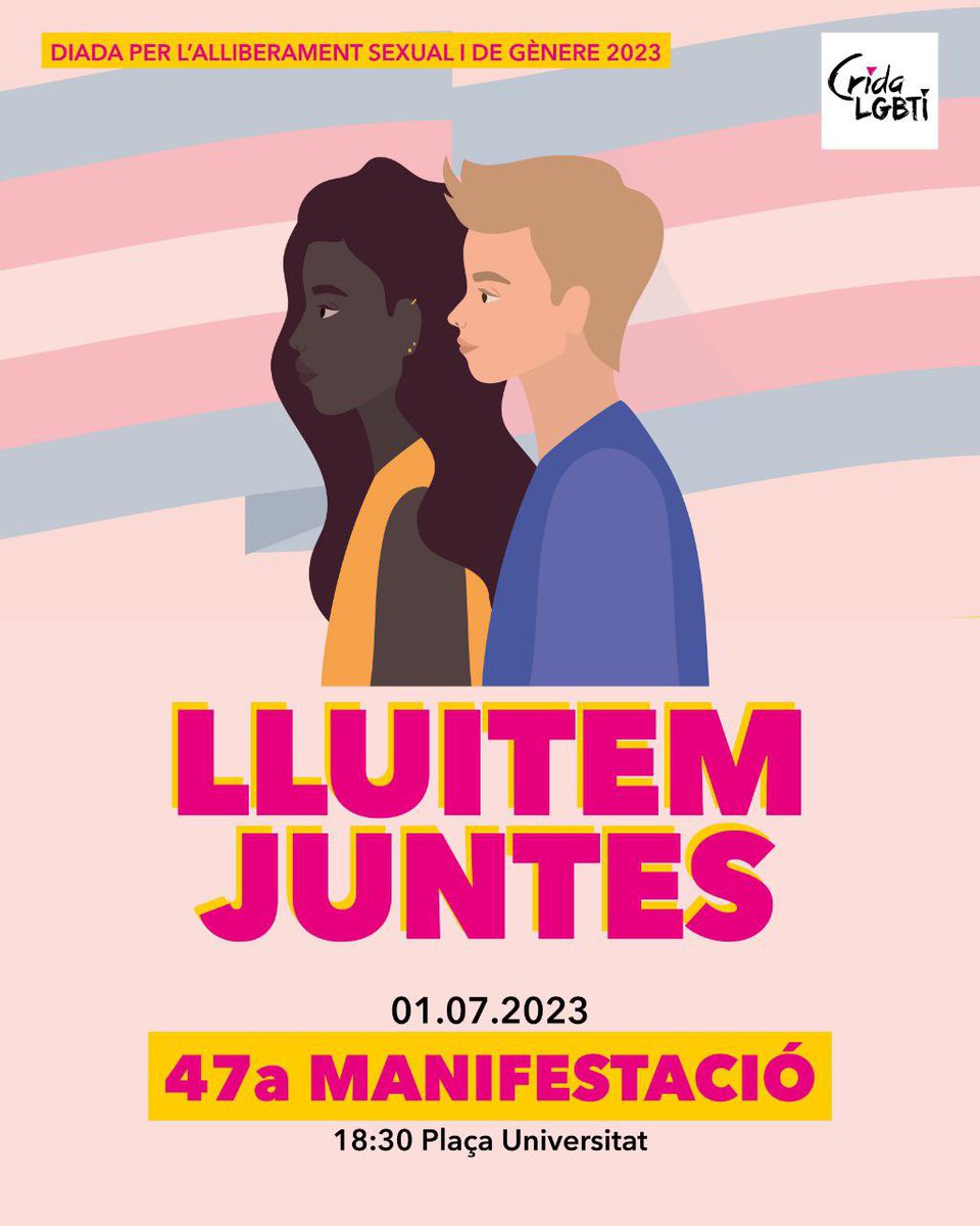 Aquest dissabte totis a la mani de plaça Universitat! ✊🏽🏳️‍⚧️🏳️‍🌈 #LluitemJuntes