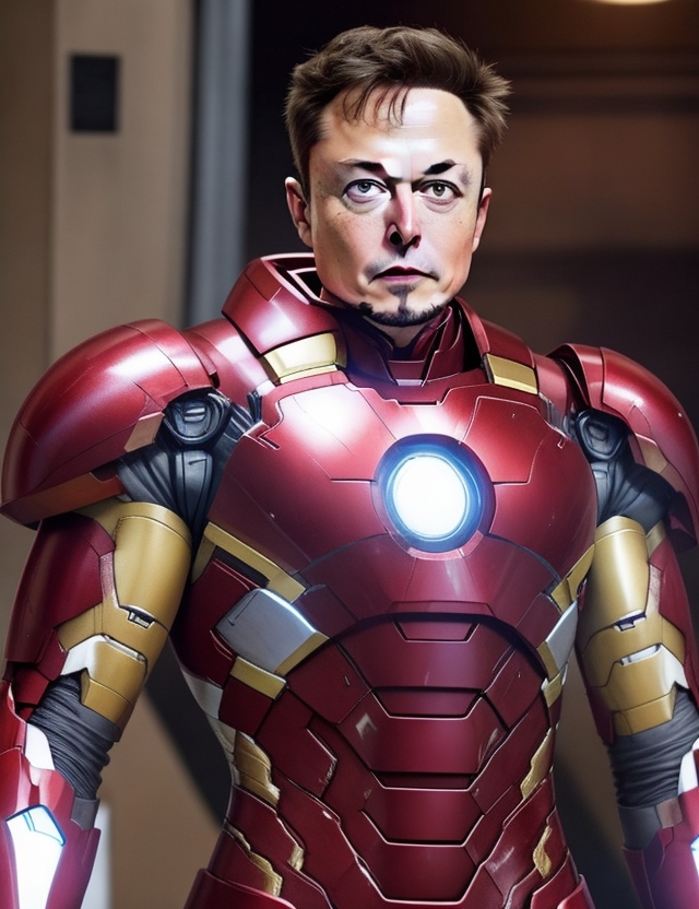 AI-generated image of him wearing the iconic Iron Man suit. The fusion of technology and imagination is truly awe-inspiring. #IronManInspired #TechInnovation #ElonMusk