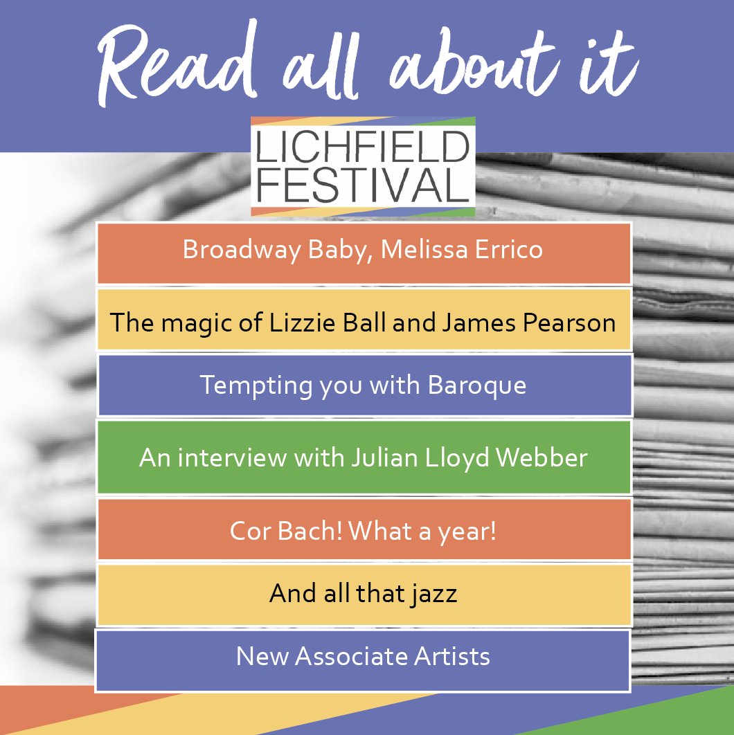 If you'd like to know more about some of our performers at this year's Festival - and what to expect - have a look at our blog collection. From Broadway Baby Melissa Errico to an interview with Julian Lloyd Webber and much more...
lichfieldfestival.org/news-3/
#lichfest23 #livemusic