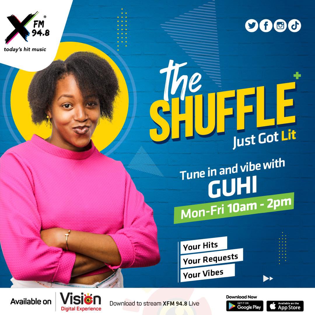 XfmUG's tweet image. #NowOnAir 🎙️
#TheShuffle 🥳

Throw your worries away and jam to your favorite hits with your bestie @iamguhiiiiiii 💃🏾🕺🏾

#ThrowOutThursday 🚮
#TodaysHitMusic 🎶