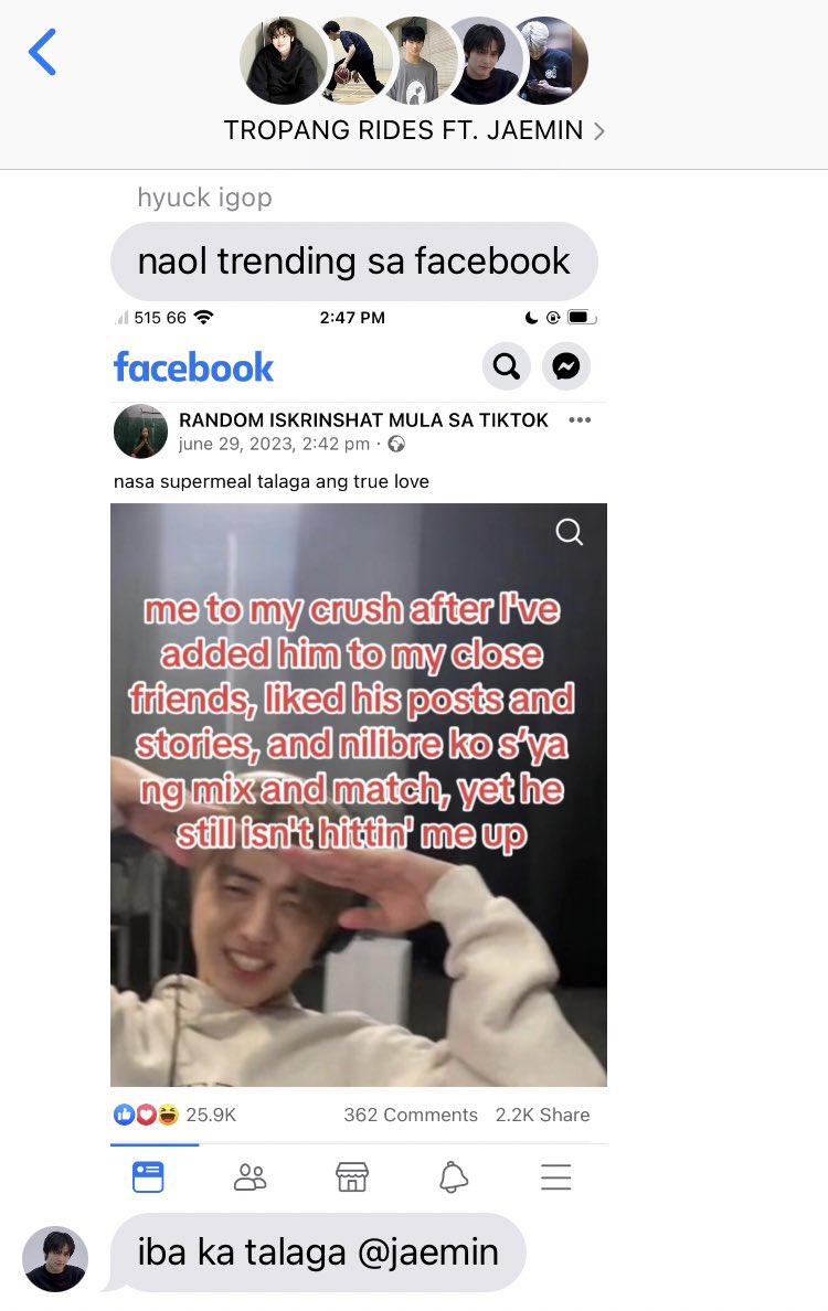 jenosaire's tweet photo. a #nomin few tweets filo au wherein everyone thinks jaemin likes his friend mark. no one knows he runs a secret tiktok simp account for his intimidating yet caring friend jeno. what will happen if everyone finds out because of a post of a random facebook page? https://t.co/4TH8rWWxsH