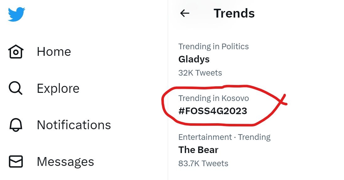 #FOSS4G2023 Trending in Kosovo!