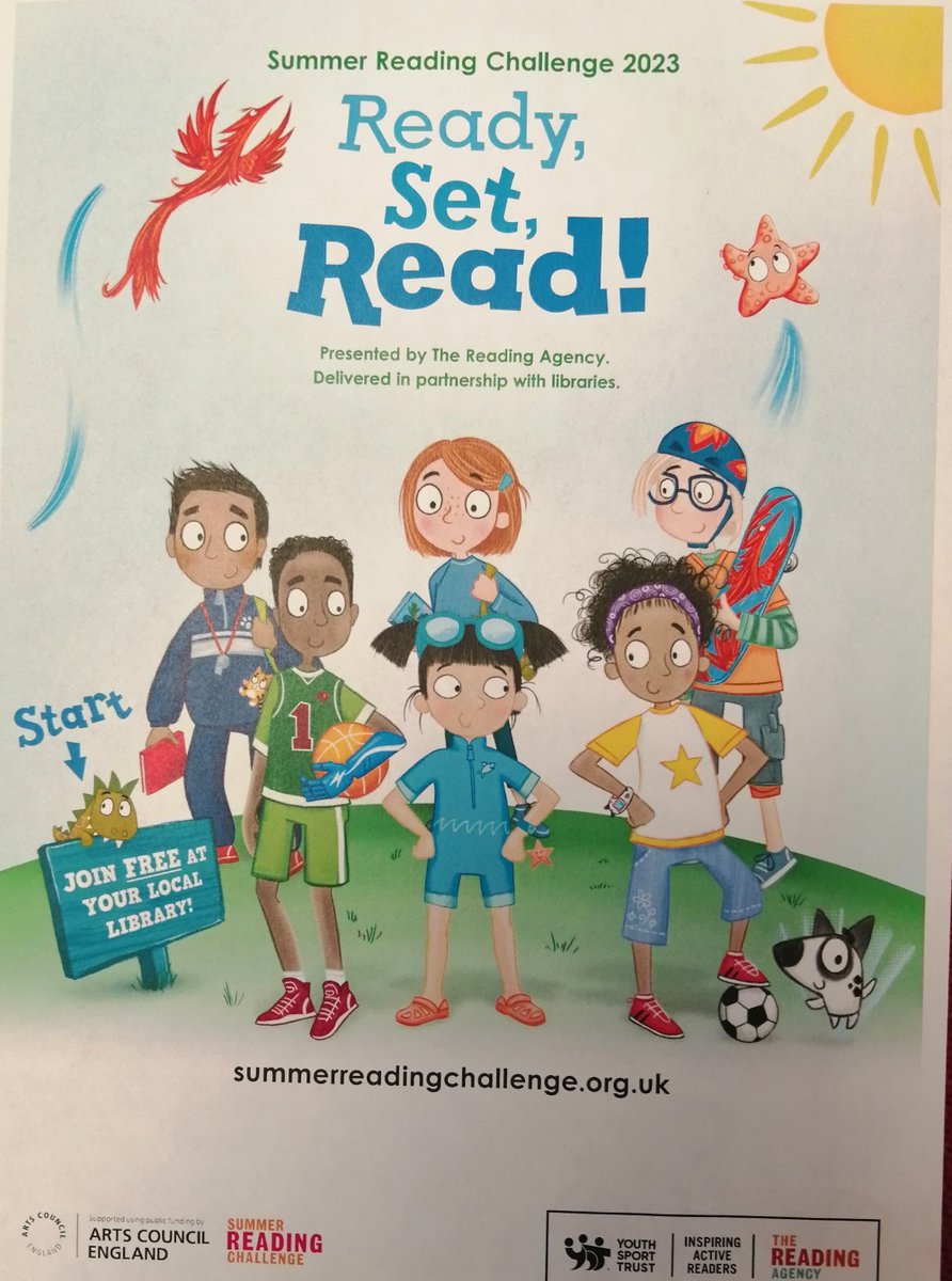 educationnortht's tweet photo. Ready, Set, Read!
Summer Reading Challenge 2023
will be launching in North Tyneside Libraries on Saturday 15th JULY!
Theme: Sports and games
Join FREE at your local library.
Read any books you like and earn rewards!
https://t.co/uJXvHVaE6C
#EMTAS NT https://t.co/EJhVQjdQXr