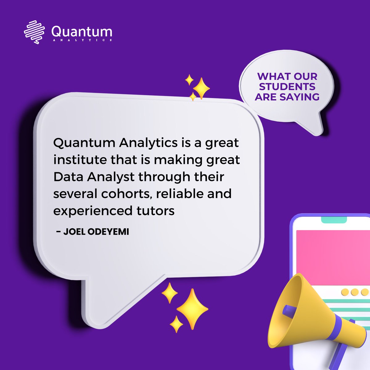 quantumanalyst's tweet image. It&apos;s Review o&apos;clock⏰

We are always more than delighted to receive feedbacks &amp;amp; good news from our students.

This makes us proud &amp;amp; excited to do more.

#quantumanalytics #reviews #feedback #quantumanalyticssuccessstory
#testimonial #learntechwithquantum