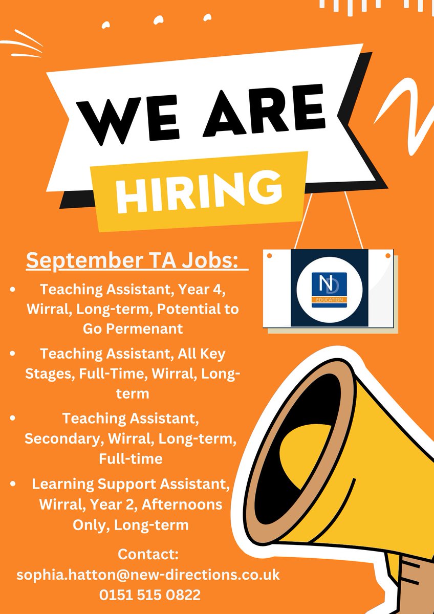 September TA Roles!! 

#TeachingAssistant #September #NewRoles #edutwitter