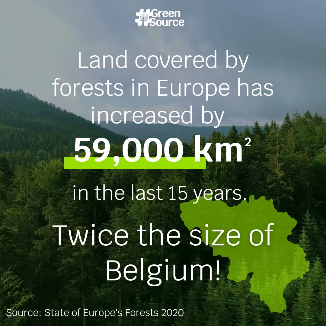 #DYK that the land covered by forests has continuously grown in Europe over the last 15 years? 🌲🌲🌲🌲
It has grown the equivalent of twice the surface of Belgium! 🇧🇪🇧🇪
eugreensource.org
#Greensource