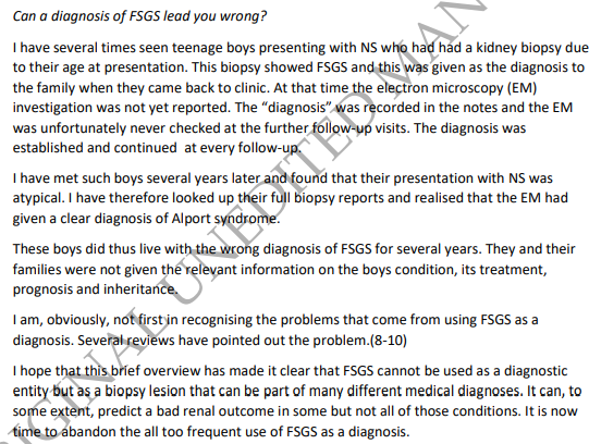 NDTsocial's tweet photo. Why FSGS keeps being presented as a disease although it is not
https://t.co/WdBBz6CGoz
👉FSGS cannot be used as a diagnostic entity but as a biopsy lesion that can be part of many different medical diagnoses https://t.co/BeE1bNymFo