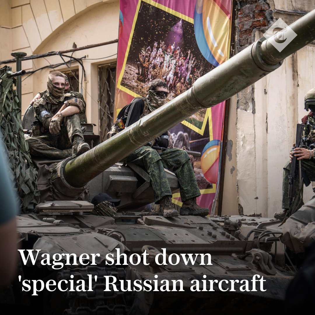 🔴 One of the Russian warplanes reportedly shot down during the Wagner rebellion was a “special mission aircraft” with a key role in Russia’s war in Ukraine, the British Ministry of Defence has said.

Read more on our Ukraine liveblog ⬇️
telegraph.co.uk/world-news/202…