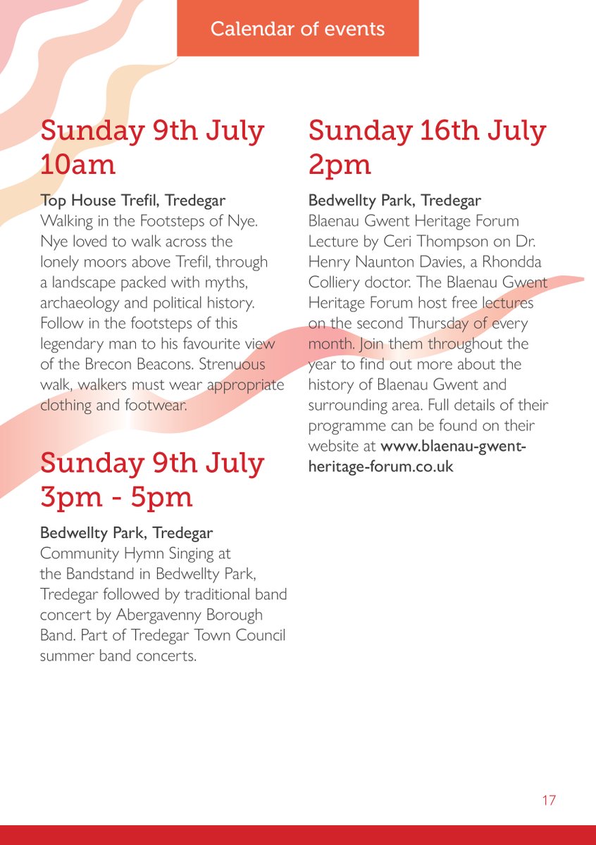 75th Anniversary of the National Health Service – Blaenau Gwent County Borough Council - Calendar of Events. NHS@75 #NHS75